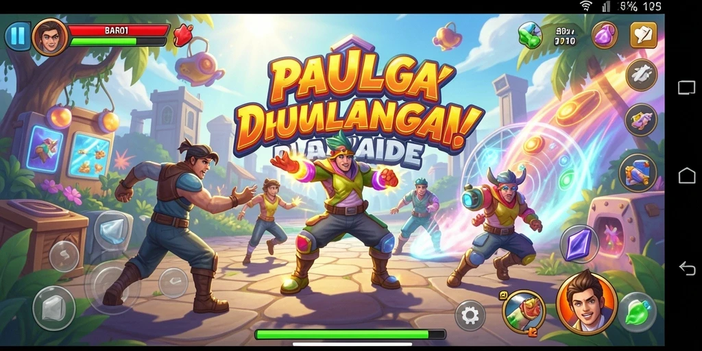 Tampilan gameplay seru di BARU01 dengan beragam rintangan menarik.