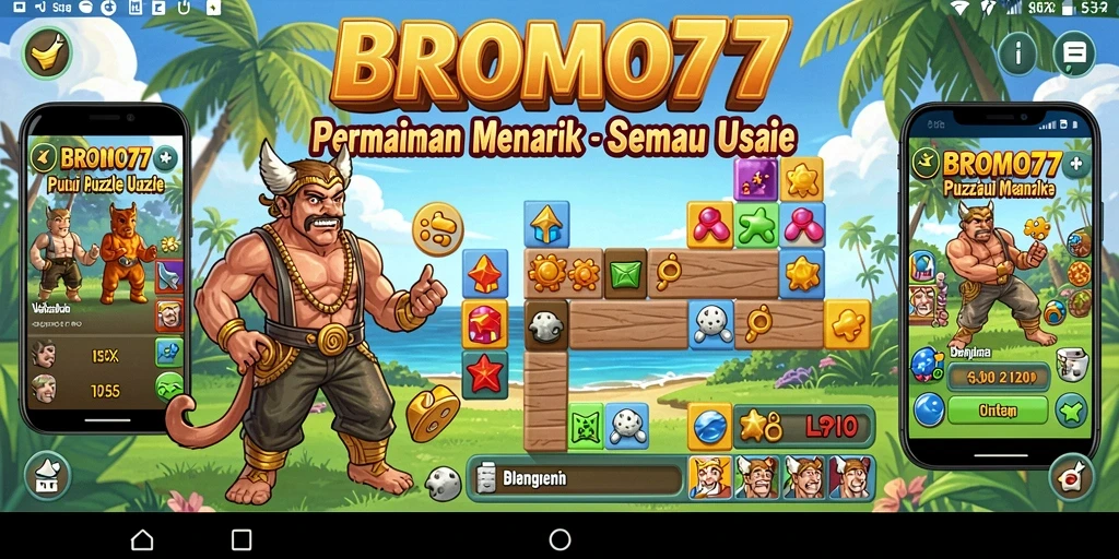 Screenshot gameplay BROMO77 yang menunjukkan tantangan puzzle seru.