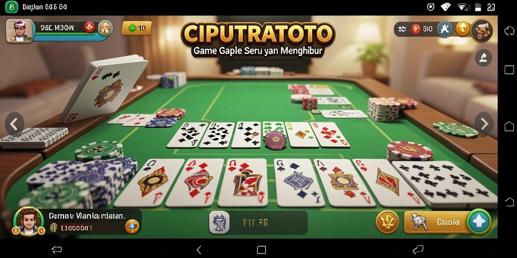 Tampilan menarik dari gameplay Gaple di CIPUTRATOTO.