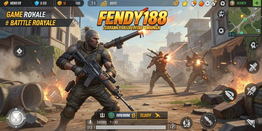 Gameplay menegangkan dalam FENDY188 dengan strategi Battle Royale.