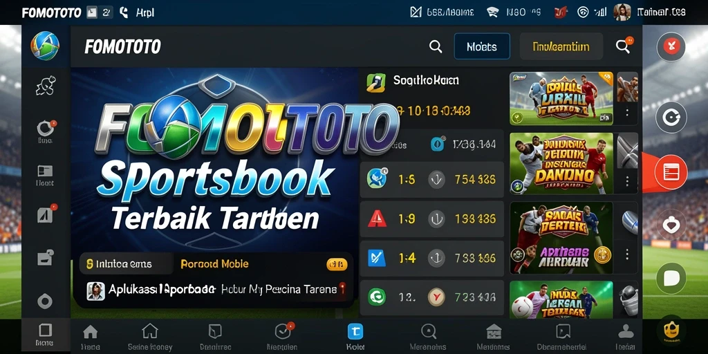 Tampilan menarik dari gameplay aplikasi Sportsbook FOMOTOTO.
