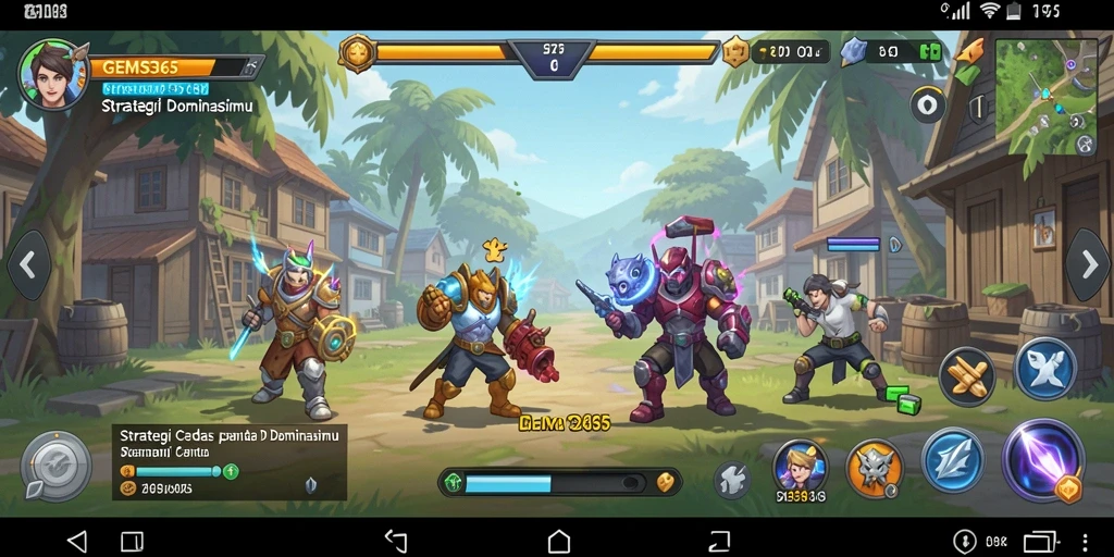 Screenshot GEMS365 menampilkan aksi strategi yang mendebarkan.