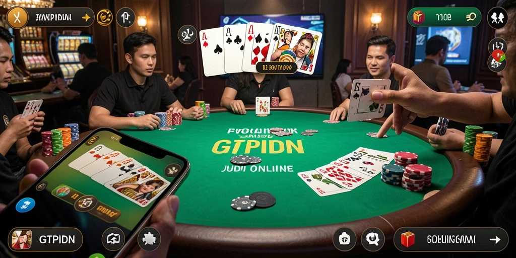 Gameplay GTPIDN yang seru dan menarik saat bermain poker.