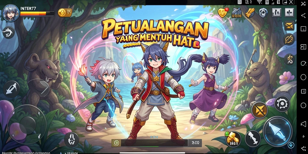 Tampilan gameplay menakjubkan dari INTER77 dengan karakter Anime yang ikonik.