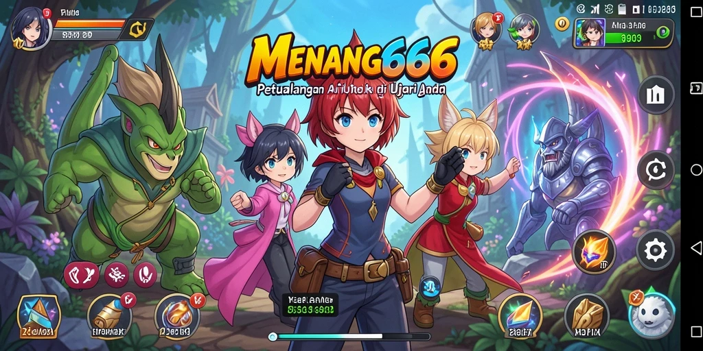 Tampilan gameplay seru dengan karakter Anime yang unik.