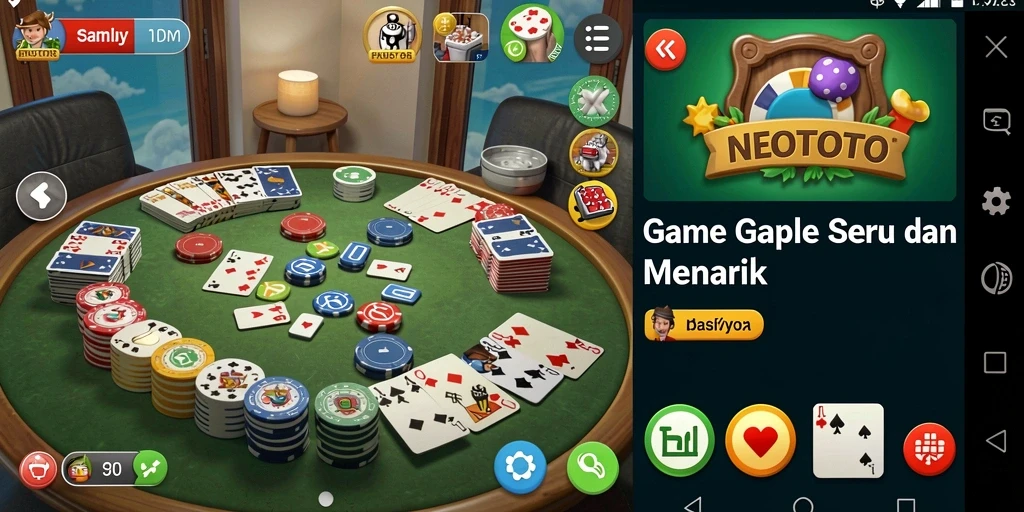 Tampilan gameplay seru dari NEOTOTO yang memikat pemain Gaple.