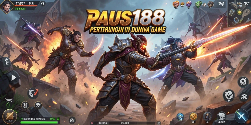 Screenshot dari gameplay PAUS188 yang mendebarkan dengan karakter bertarung.