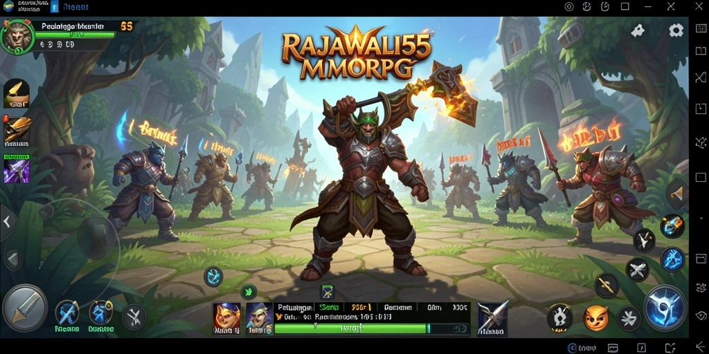 Tampilan gameplay yang epik dan mendebarkan dalam RAJAWALI55.