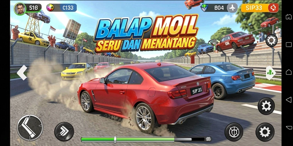 Tampilan menarik dengan aksi balap yang dinamis di SIP33.