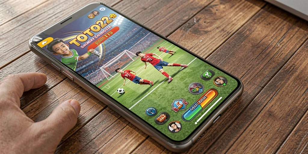 Screenshot gameplay TOTO22 yang menampilkan aksi olahraga yang intens.